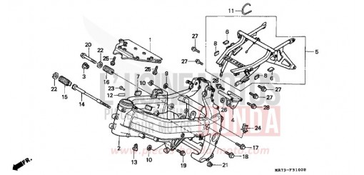CARROSSERIE DE CHASSIS VFR750RJ de 1988